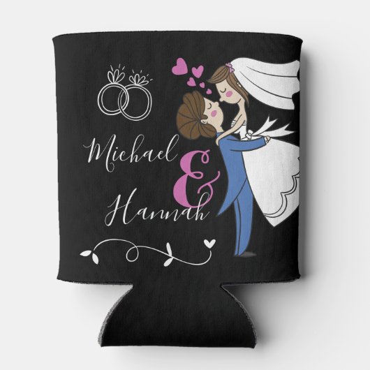 Cheers aan Mr. en Mrs Elegant Wedding Front & Back Blikjeskoeler (Achterkant)