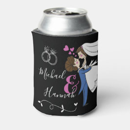 Cheers aan Mr. en Mrs Elegant Wedding Front & Back Blikjeskoeler