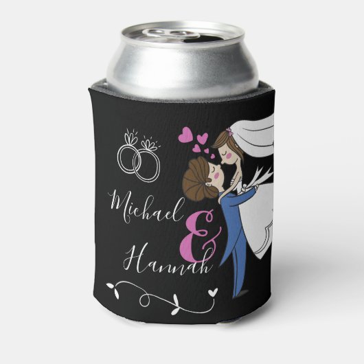 Cheers aan Mr. en Mrs Elegant Wedding Front & Back Blikjeskoeler (Blikje Achterkant)
