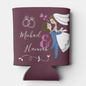 Cheers aan Mr. en Mrs Elegant Wedding Front & Back Blikjeskoeler (Achterkant)