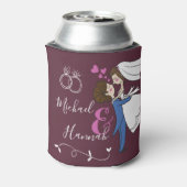 Cheers aan Mr. en Mrs Elegant Wedding Front & Back Blikjeskoeler (Blikje Achterkant)