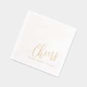 Cheers aangepaste naam en gebeurtenis datum eenvou folie servetten (Links)