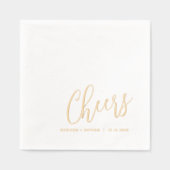 Cheers aangepaste naam en gebeurtenis datum eenvou folie servetten (Voorkant)