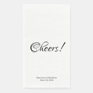 Cheers, aangepaste script tekst Wedding party Servet