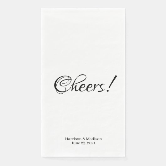 Cheers, aangepaste script tekst Wedding party Servet (Voorkant)