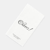 Cheers, aangepaste script tekst Wedding party Servet (Hoek)