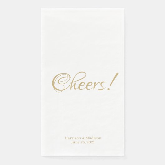 Cheers, aanpassen tekst Weddenschap papier G Servet (Voorkant)