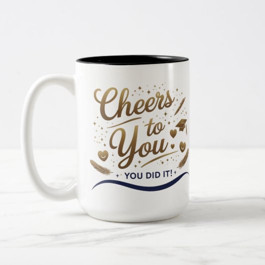 Cheers Afstudeerder - Twee-Tone Mok 15oz (Links)
