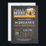 Cheers and Beers 18th Birthday Invitation Card Kaart<br><div class="desc">Cheers and Beers 18th Birthday Invitation Card. Volwassen verjaardag. Oranje. 16e 18e 21e 21e 30e 40e 50e 70e 80e 90e 100e. Elke leeftijd. Voor verdere aanpassing,  te klikken gelieve de knoop "van de Aanpassing het"en ons ontwerphulpmiddel te gebruiken om deze sjabloon te wijzigen.</div>