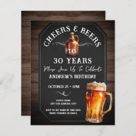 Cheers and Beers 30e Birthday Party Budget