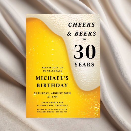 Cheers And Beers 30e Verjaardag Kaart