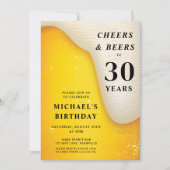 Cheers And Beers 30e Verjaardag Kaart (Voorkant)