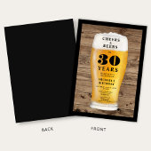 Cheers And Beers 30th Birthday Kaart