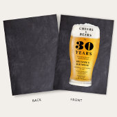 Cheers And Beers 30th Birthday Kaart