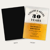 Cheers And Beers 30th Birthday Kaart