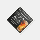 Cheers and Beers 30th Birthday lights Paper Napkin Servet (Hoek)