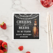 Cheers and Beers 30th Birthday Paper Napkin Servet (Insitu)
