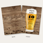 Cheers And Beers 40e Verjaardag Kaart