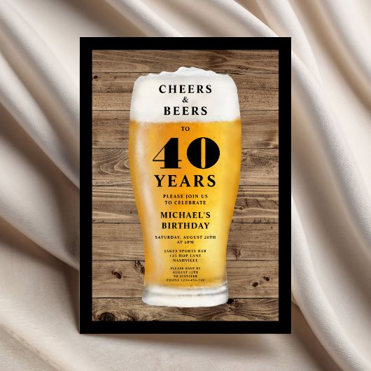 Cheers And Beers 40e Verjaardag Kaart