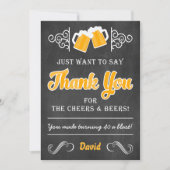 Cheers and Beers 40th Birthday Hartelijk dank Bedankkaart (Voorkant)