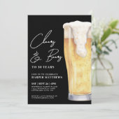 Cheers And Beers 50e Verjaardag Kaart (Staand voorkant)