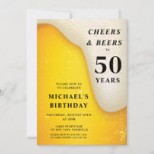Cheers And Beers 50e Verjaardag Kaart (Voorkant)
