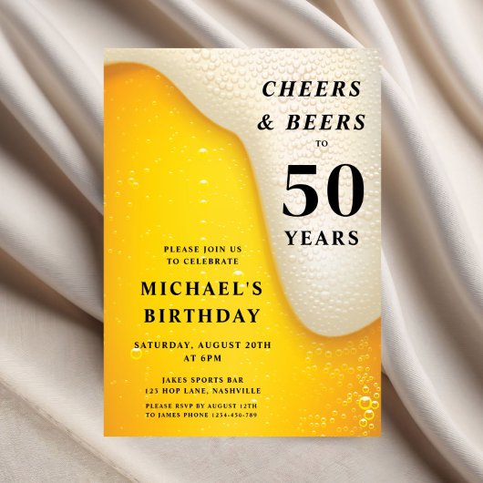 Cheers And Beers 50e Verjaardag Kaart