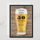 Cheers And Beers 50e Verjaardag Kaart (Voorkant)