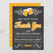 Cheers and Beers 50th Birthday Hartelijk dank Bedankkaart (Voorkant / Achterkant)