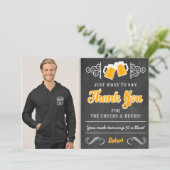 Cheers and Beers 50th Birthday Hartelijk dank Bedankkaart (Staand voorkant)