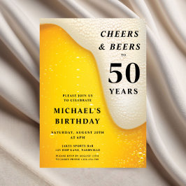 Cheers And Beers 50th Birthday Kaart