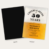 Cheers And Beers 50th Birthday Kaart