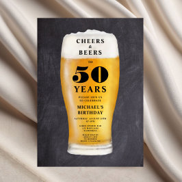 Cheers And Beers 50th Birthday Kaart
