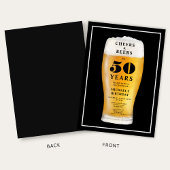 Cheers And Beers 50th Birthday Kaart