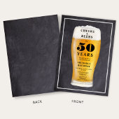Cheers And Beers 50th Birthday Kaart