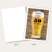 Cheers And Beers 50th Birthday Kaart