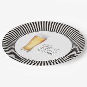 Cheers and Beers 50th Birthday Party Papieren Bordje (Gekanteld)