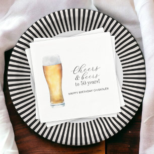 Cheers and Beers 50th Birthday Party Servet