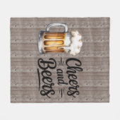 Cheers and Beers Adult Birthday Party Fleece Deken (Voorkant (Horizontaal))