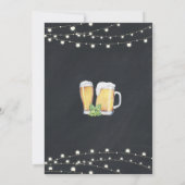 Cheers and Beers Baby Shower Chalkboard Kaart (Achterkant)
