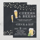 Cheers and Beers Baby Shower Chalkboard Kaart (Voorkant / Achterkant)