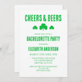 Cheers and Beers Bachelorette Party Kaart (Voorkant / Achterkant)