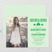 Cheers and Beers Bachelorette Party Kaart (Voorkant / Achterkant)