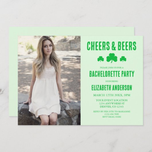 Cheers and Beers Bachelorette Party Kaart (Voorkant / Achterkant)