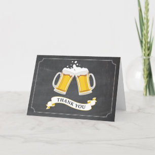 Cheers and Beers Beer Mok schoolbord Bedankkaart