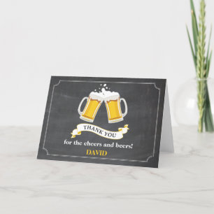 Cheers and Beers Beer Mok schoolbord Bedankkaart