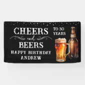 Cheers and Beers Birthday Banner (Horizontaal)
