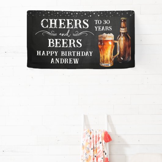 Cheers and Beers Birthday Banner (Insitu)