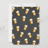 Cheers and Beers Birthday Party keg Kaart (Achterkant)