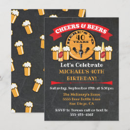 Cheers and Beers Birthday Party keg Kaart